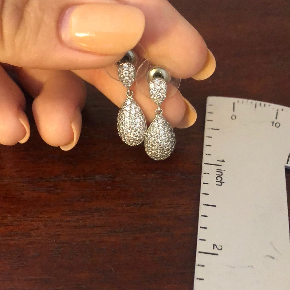 Dainty Rhinestone Drop Earrings